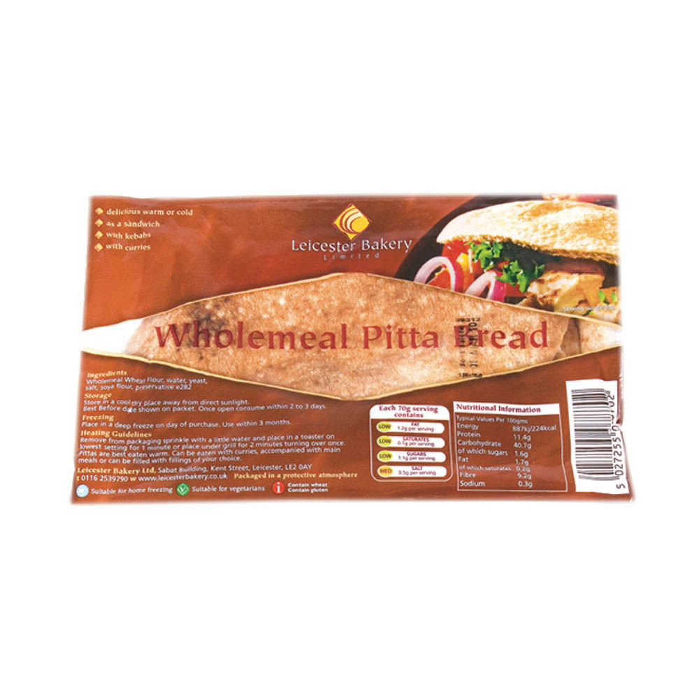 Leicester Bakery Wholemeal Pitta Bread